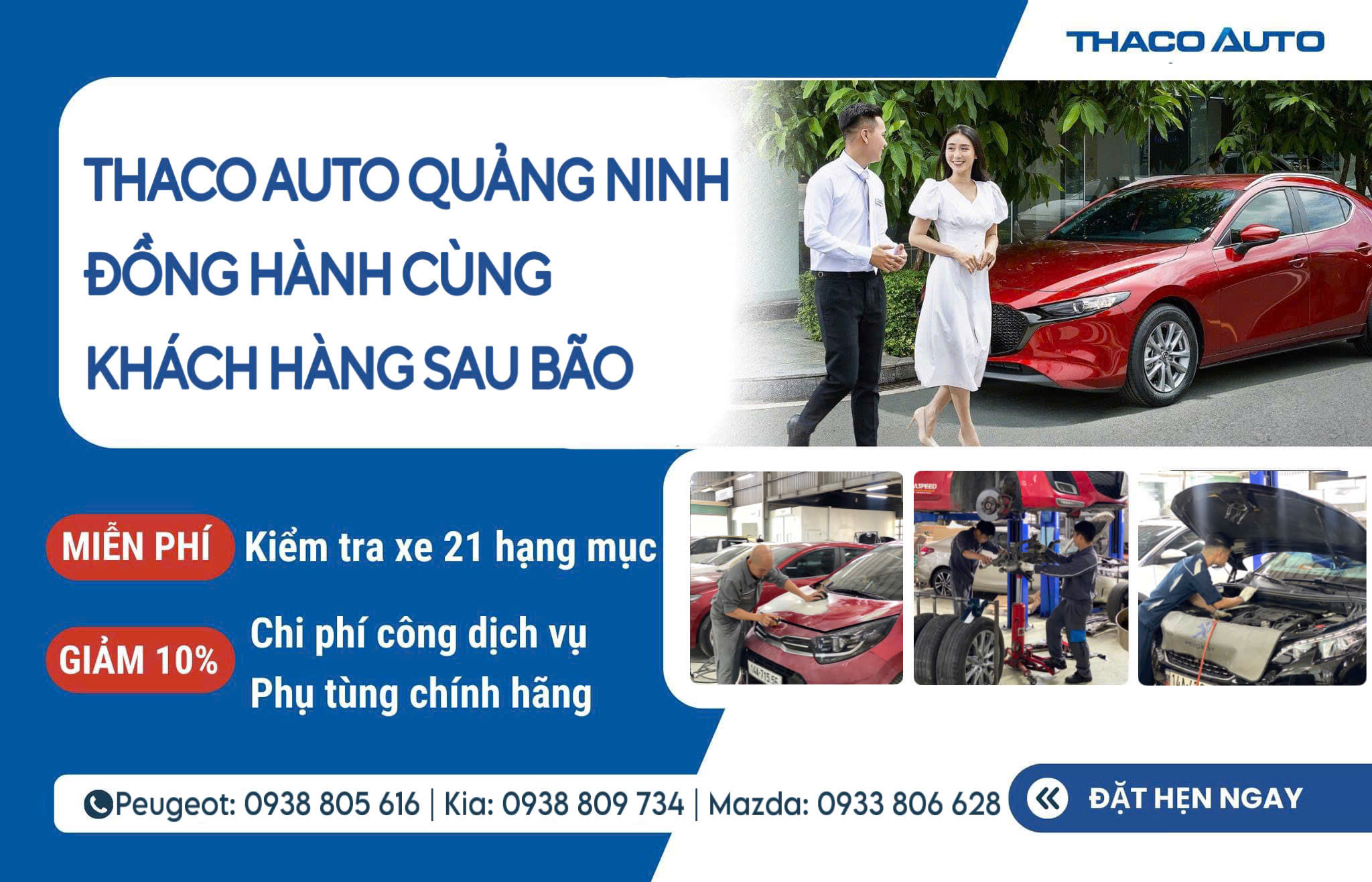 THACO AUTO QUẢNG NINH ĐỒNG HÀNH CÙNG KHÁCH HÀNG SAU BÃO