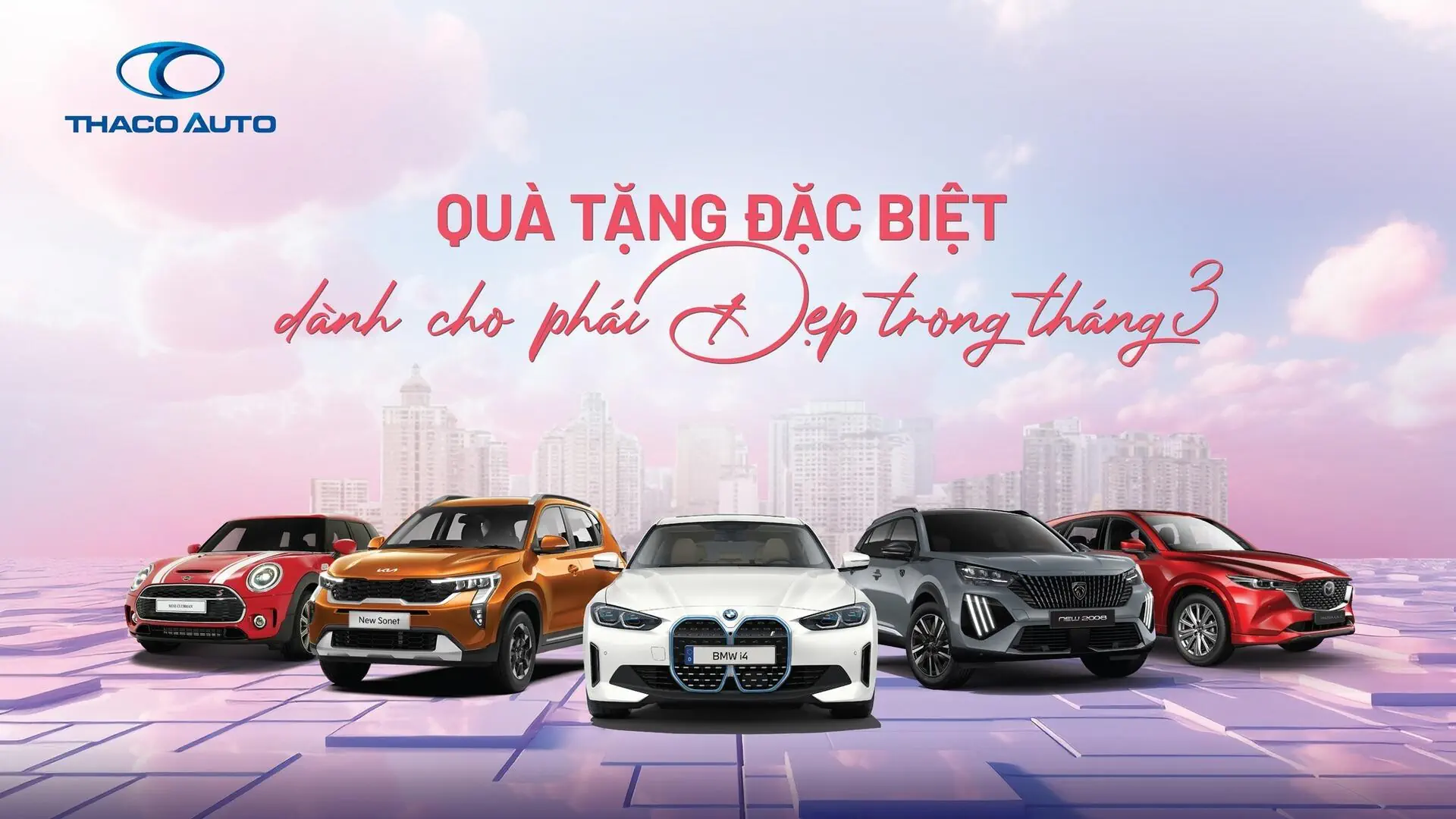 THACO AUTO QUẢNG NINH DÀNH NHIỀU ƯU ĐÃI ĐẶC BIỆT CHO PHÁI ĐẸP TRONG THÁNG 3.